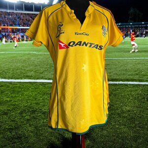NEW KOOGA (L-16) Authentic 2000 Australia Wallabies Rugby Jersey Qantas Yellow